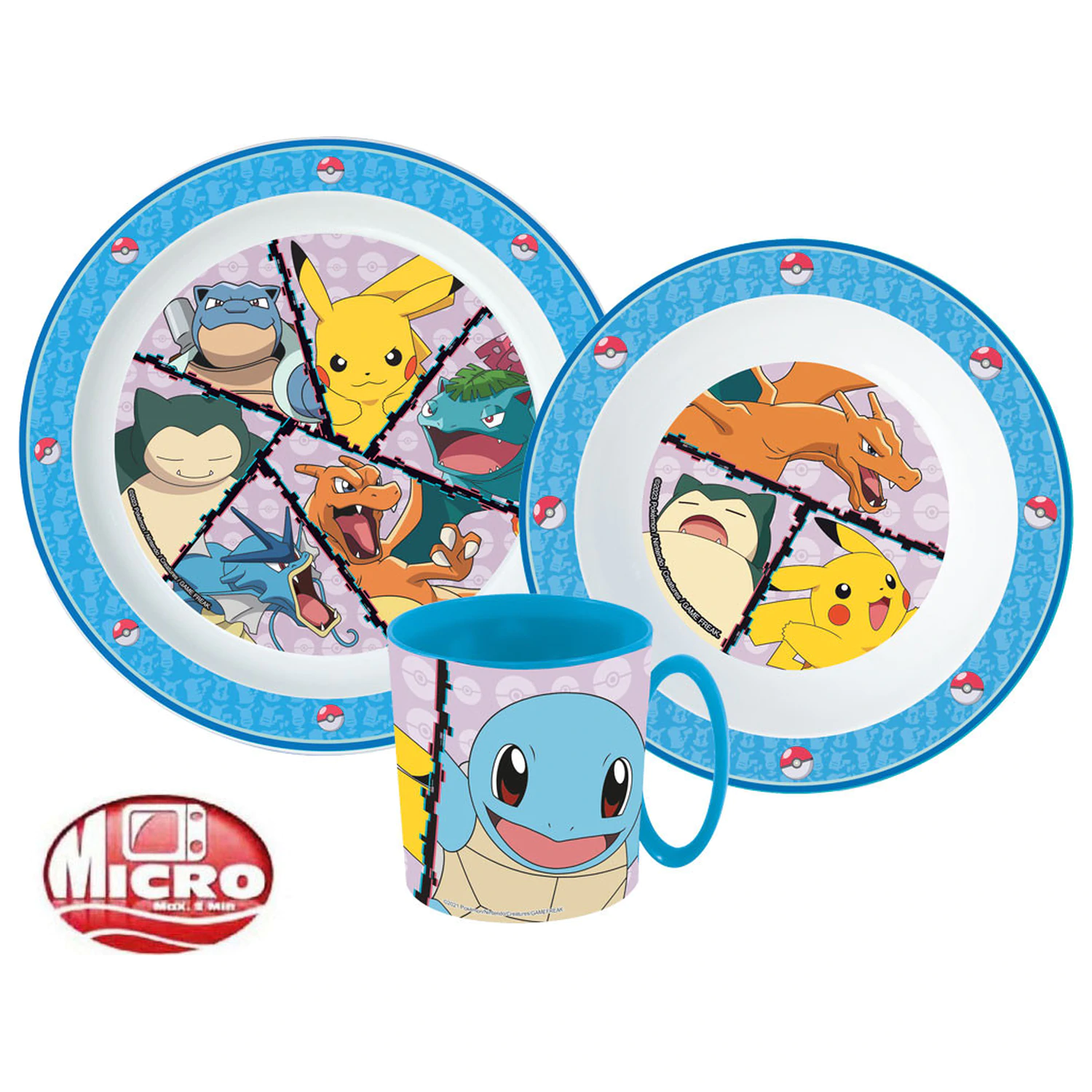 Set de cină Pokémon Battle, set din micro plastic cu cană poza produsului