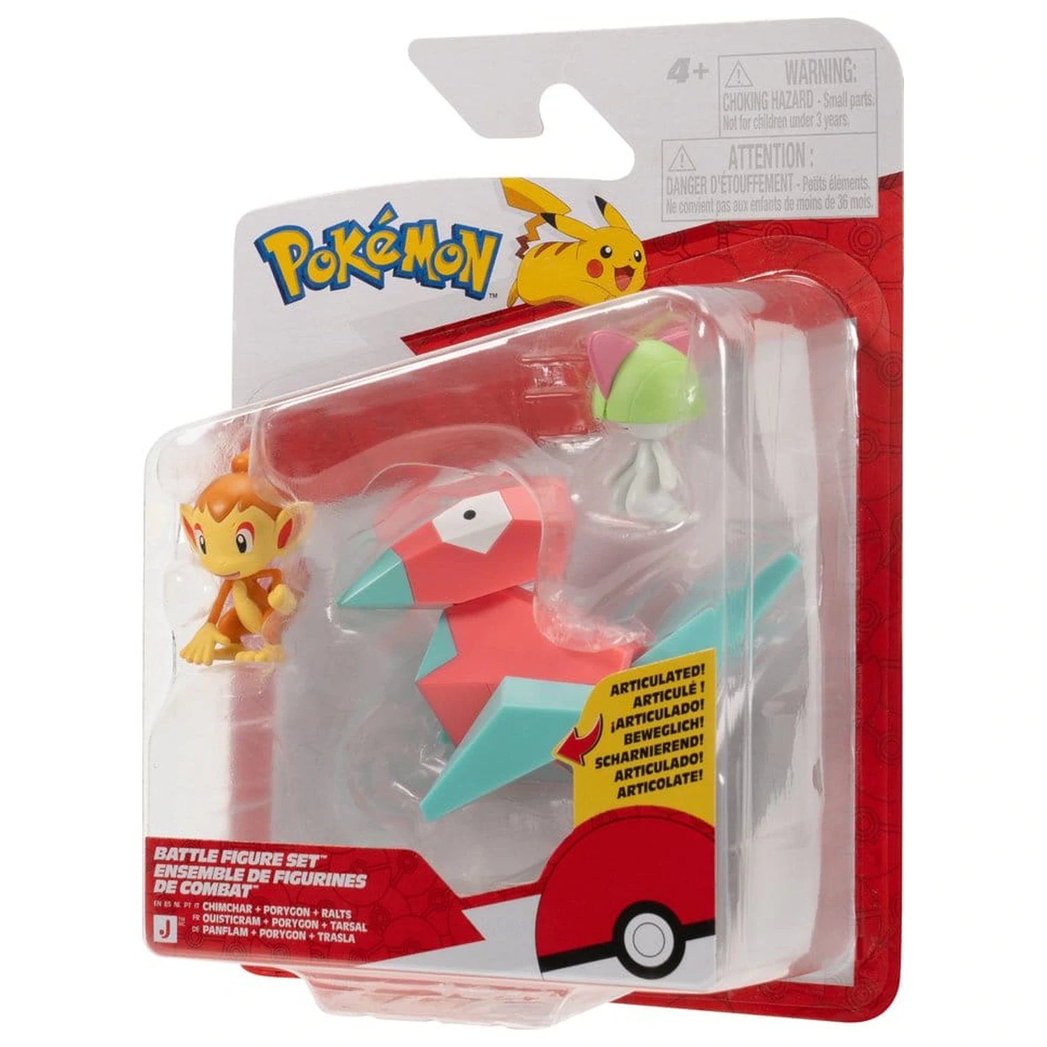 Pokémon Battle Figure Set Figurine de actiune Chimchar, Ralts & Porygon (pachet de 3 bucati) poza produsului