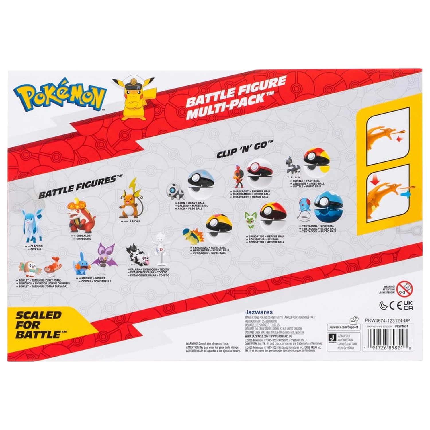 Pokémon Battle Figure Action Figures pachet multiplu de 6 bucati poza produsului