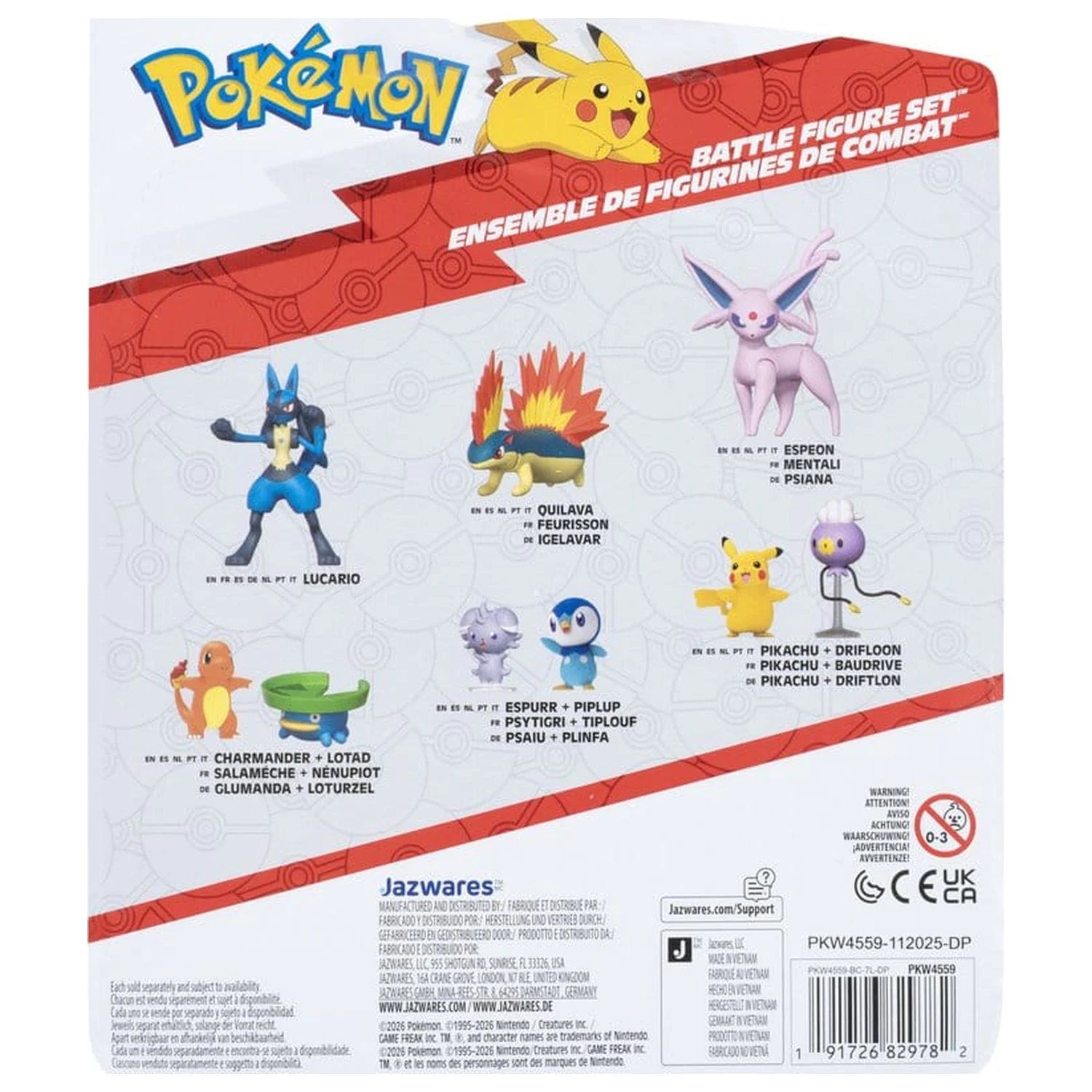 Pokémon Battle Figure Set 3 bucati Squirtle, Greavard & Bellossom poza produsului
