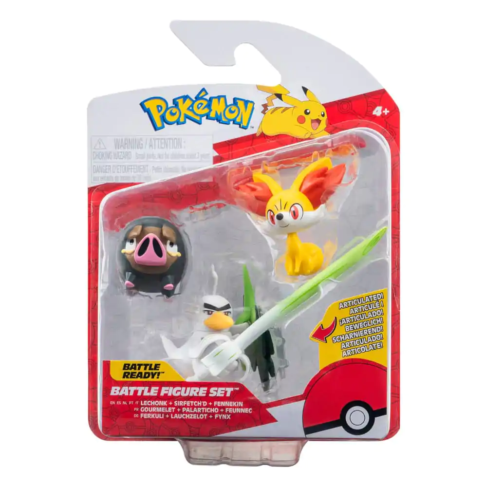 Set de figurine de lupta Pokémon Pachet 3 de Fennekin, Lechonk, Sirfetch'd 5 cm poza produsului