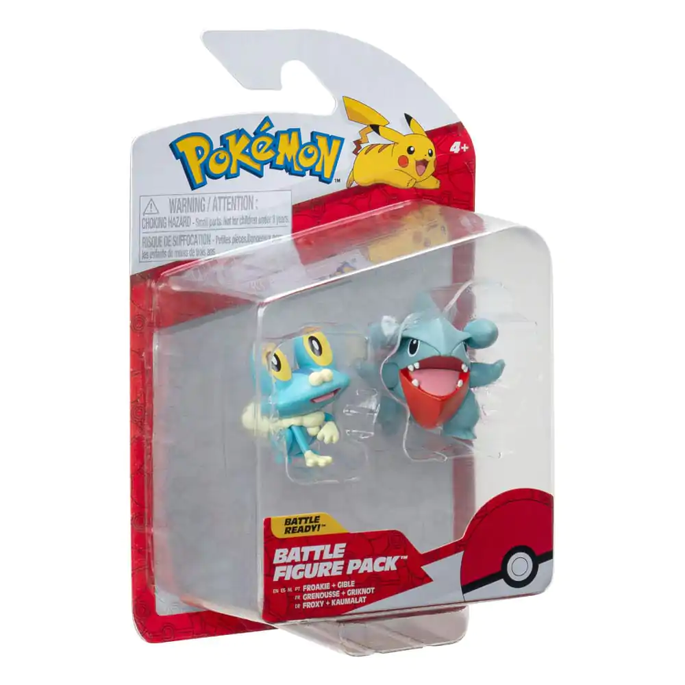 Set Figurine de Luptă Pokémon First Partner Pachet Figurine 2-Pack Gible, Froakie 5 cm poza produsului