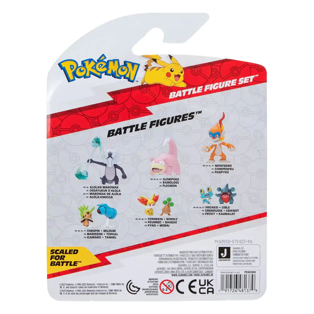 Set figurine de luptă Pokémon 3-Pack Pawniard, Squirtle #1, Monferno 5 cm poza produsului