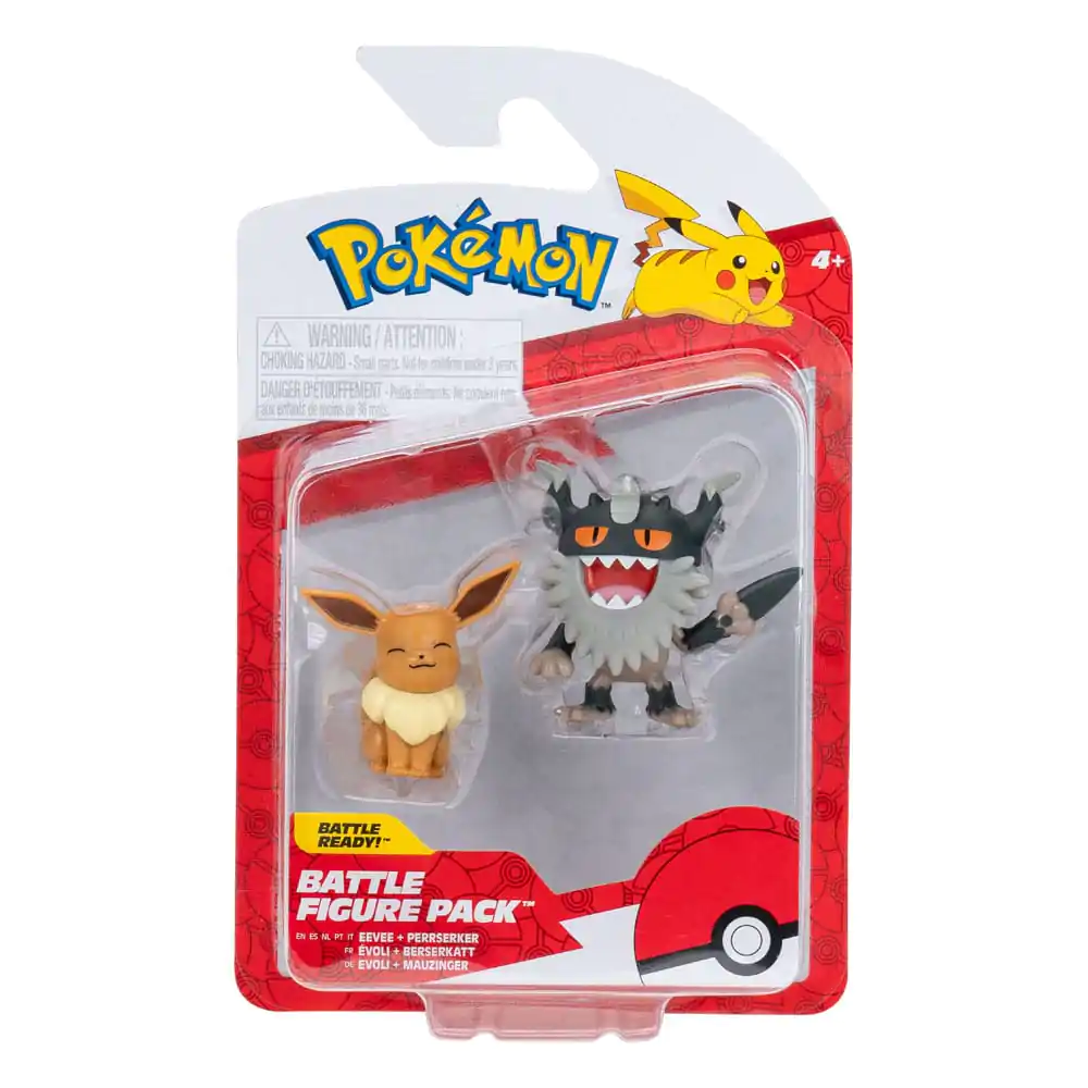 Set figurine de luptă Pokémon 2 figurine -Pachet Perrserker & Eevee #2 poza produsului