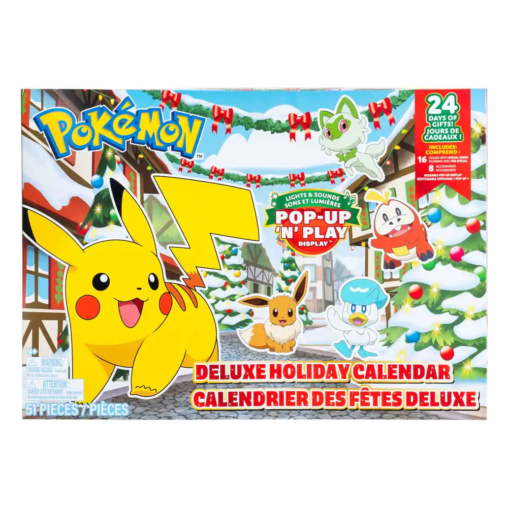 Pokémon Battle Figures Calendar Advent Deluxe Sărbători 2024 *Versiune DE/FR/NL* poza produsului