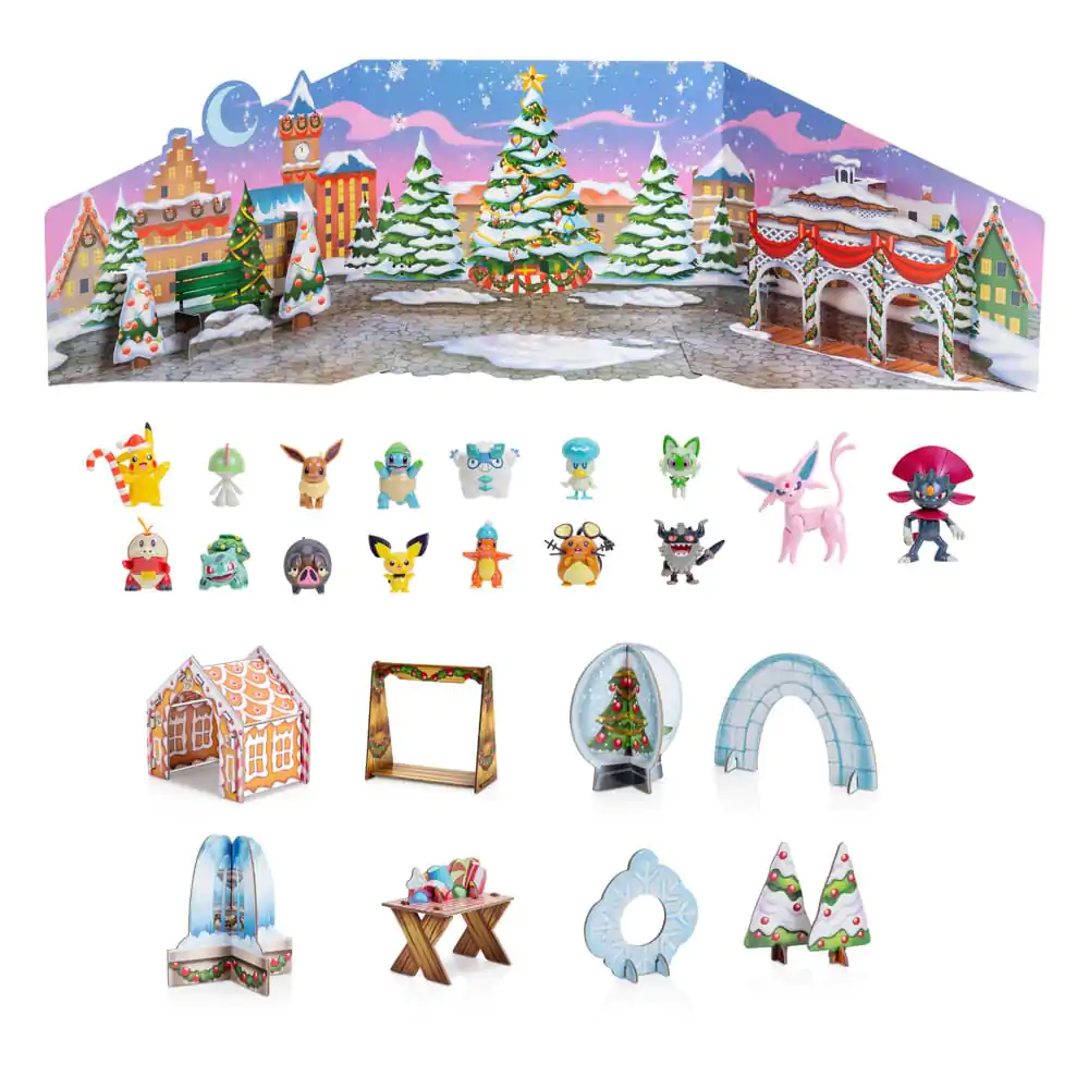 Pokémon Battle Figures Calendar Advent Deluxe Sărbători 2024 *Versiune DE/FR/NL* poza produsului