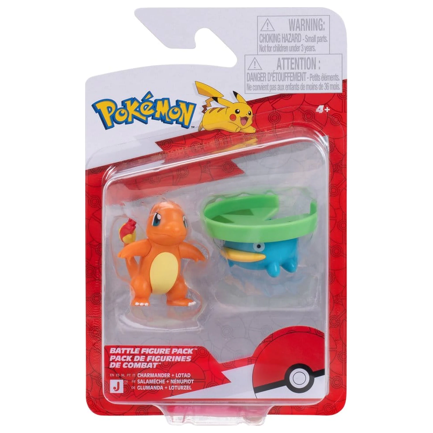 Pokémon Battle Figure Pachet dublu cu figurine de lupta Lotad si Charmander poza produsului