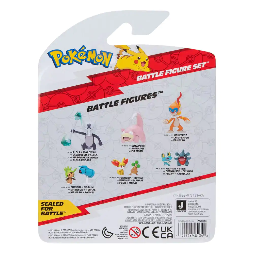Pokémon Battle Set de figurine 3 piese Morpeko (Full-Belly Mode), Bulbasaur #1, Raboot 5 cm poza produsului