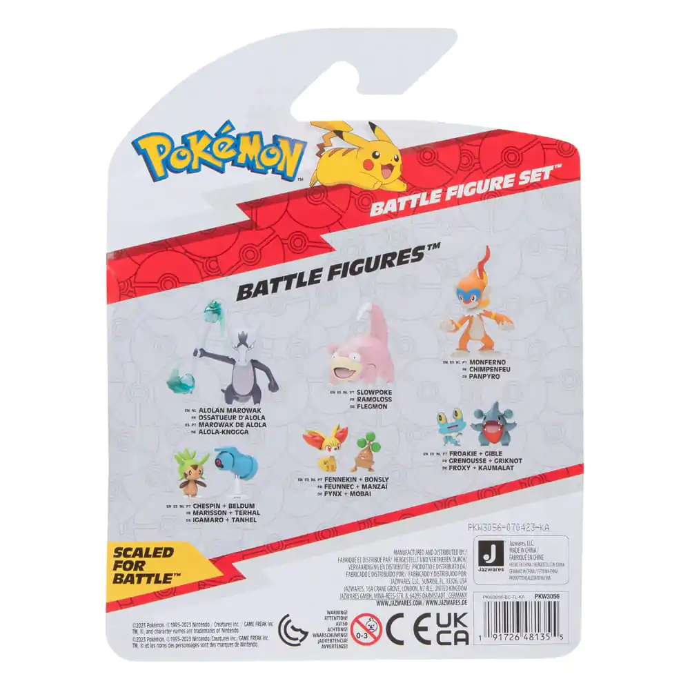 Pokémon Battle Figure Set pachet de 3 figurine Pikachu (feminin), Litwick, Slowpoke 5 cm poza produsului