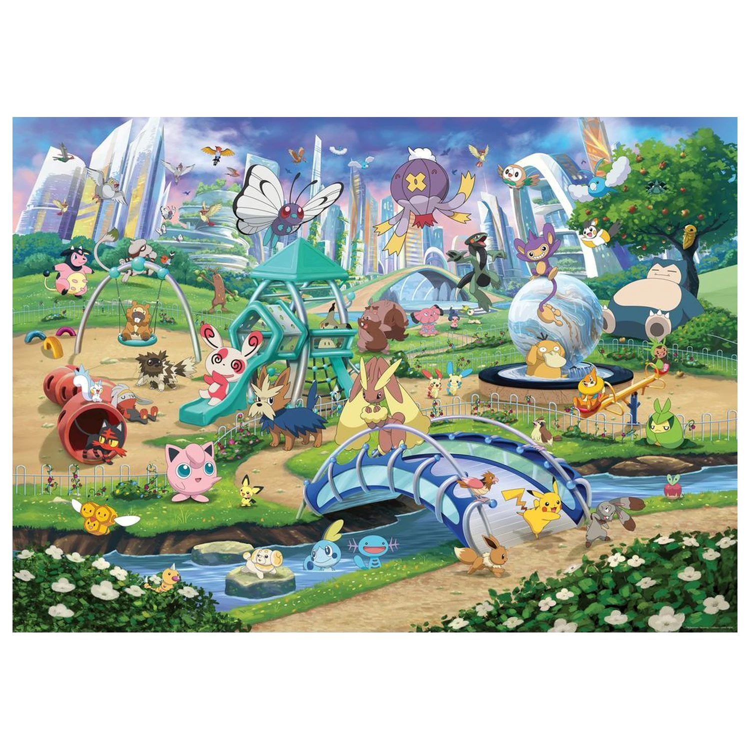 Pokemon Breakout 1 Eevee and the Park puzzle 1000 piese poza produsului