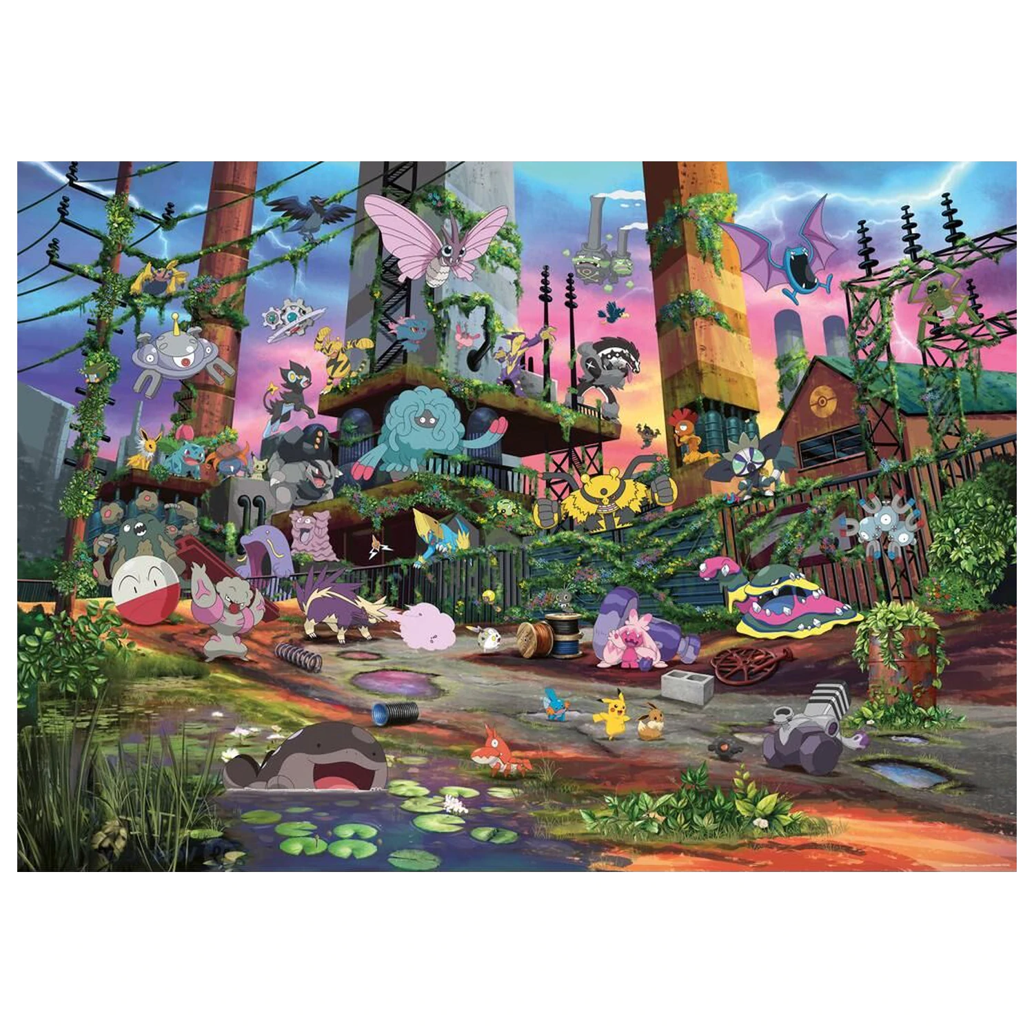 Pokemon Breakout 2 Jolteon and Reclaimed Power Plant puzzle 1000 piese poza produsului