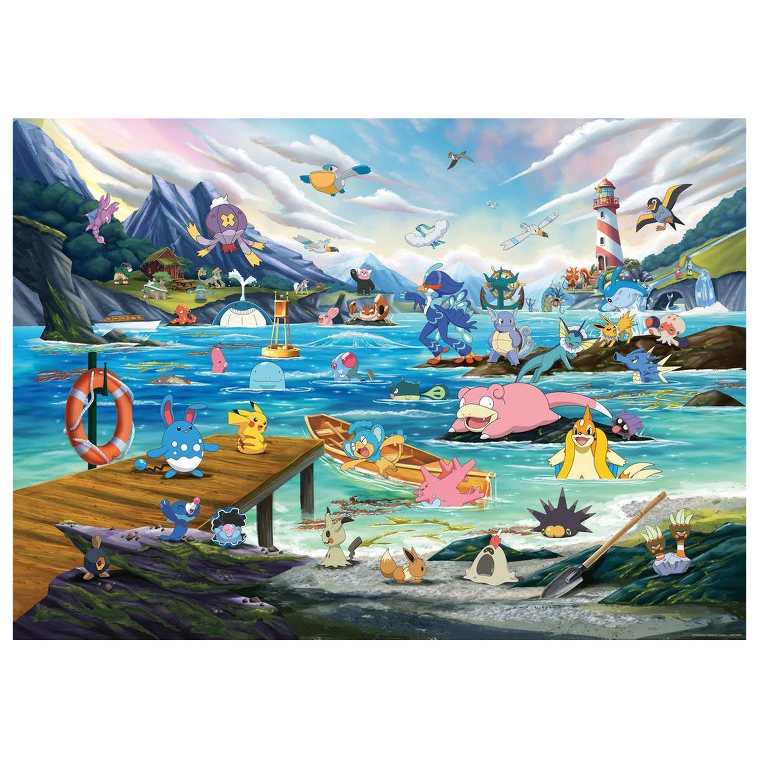 Pokemon Breakout 3 Vaporeon and the Warm Sea puzzle 1000 piese poza produsului