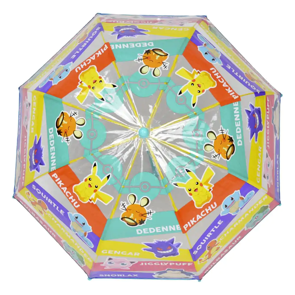 Umbrela manuala pentru copii transparenta tip bula Pokemon poza produsului