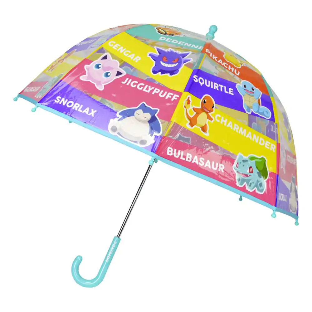 Umbrela manuala pentru copii transparenta tip bula Pokemon poza produsului