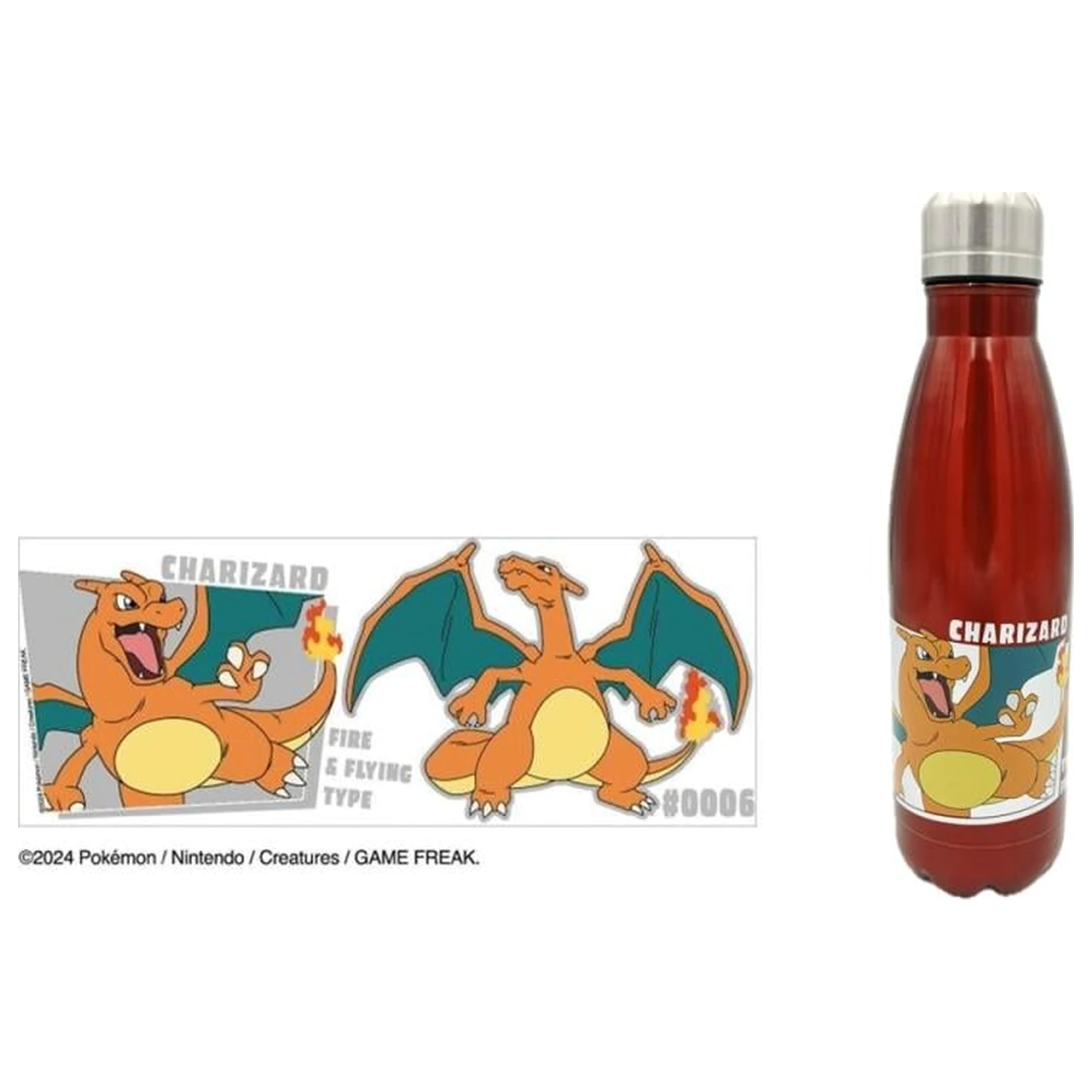 Pokémon Charizard sticlă din oțel inoxidabil 770ml poza produsului
