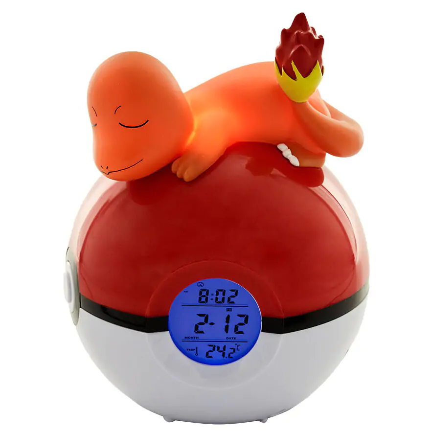 Ceas deșteptător Pokémon Pokeball cu lumină Charmander 18 cm poza produsului