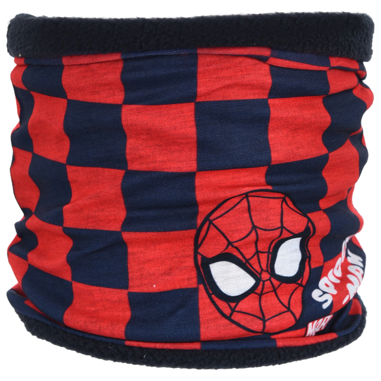 Spiderman eșarfă, guler tip cagulă pentru copii, cu model în carouri poza produsului