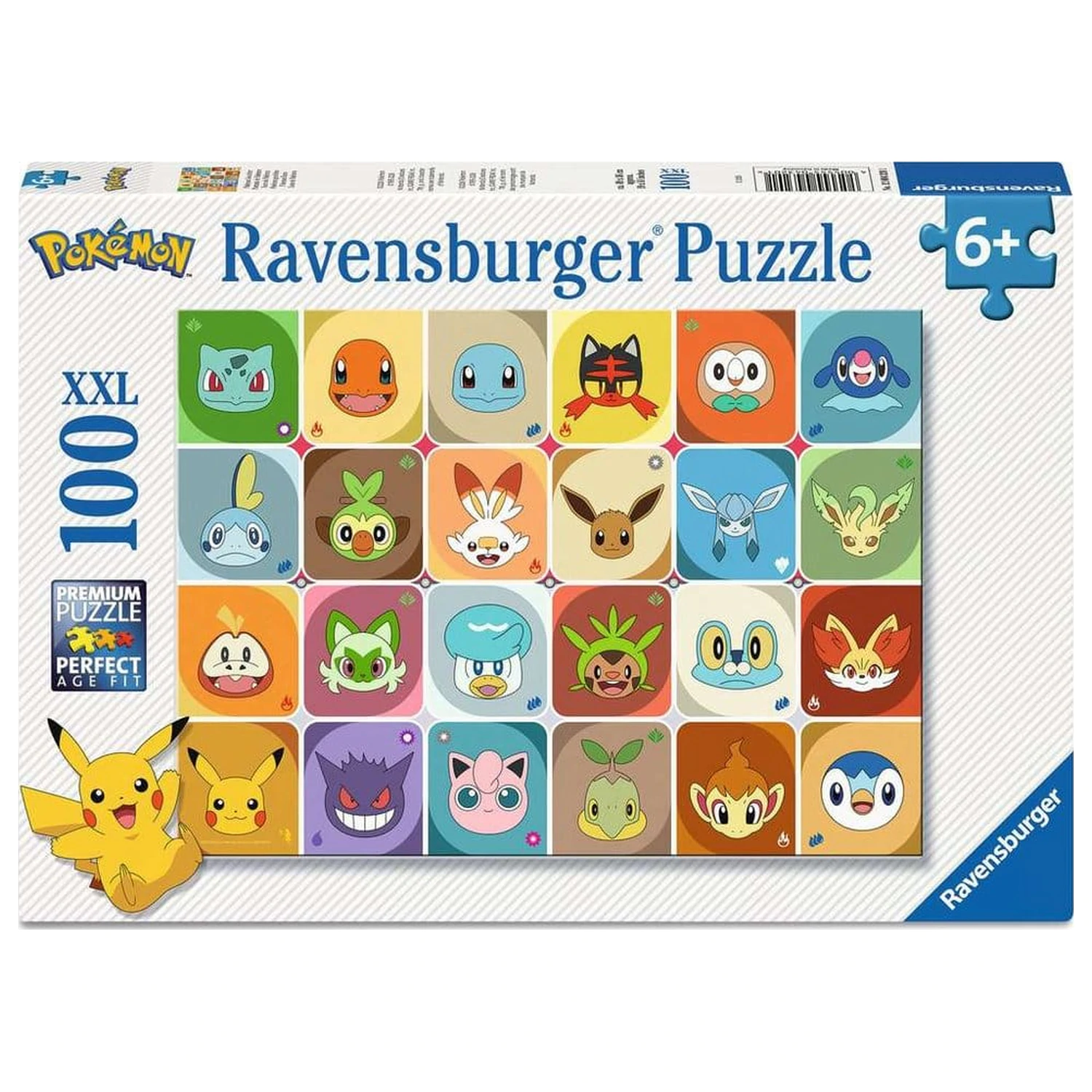 Pokémon Childrens Jigsaw Puzzle Pokémon Faces (100 bucăți XXL) poza produsului
