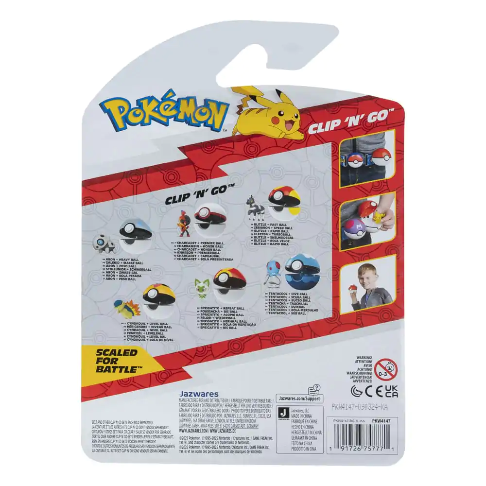 Pokémon Clip&#039;n&#039;Go Poké Balls Aron &amp; Minge Grea poza produsului