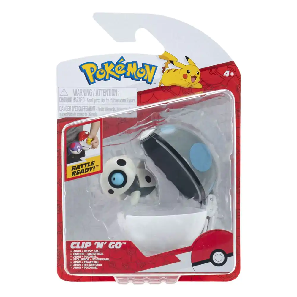 Pokémon Clip&#039;n&#039;Go Poké Balls Aron &amp; Minge Grea poza produsului