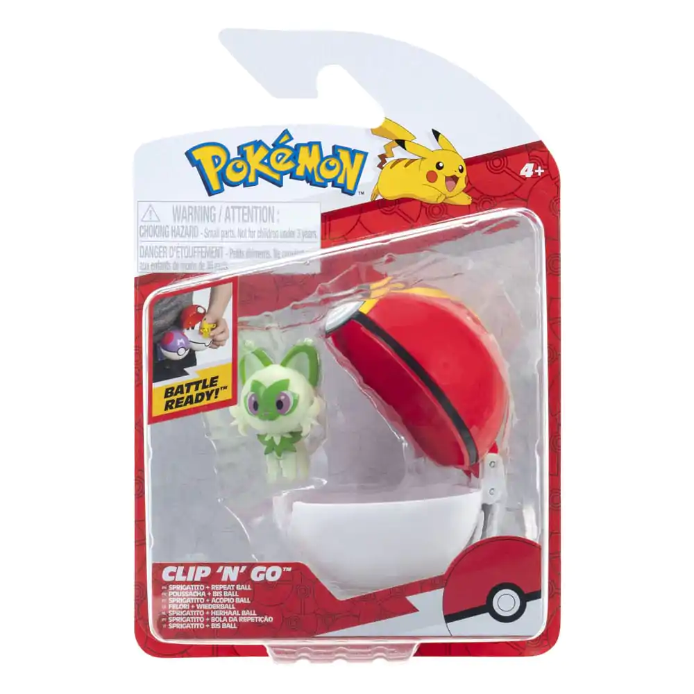 Pokémon Clip'n'Go Poké Balls Sprigatito & Minge Repetabilă poza produsului