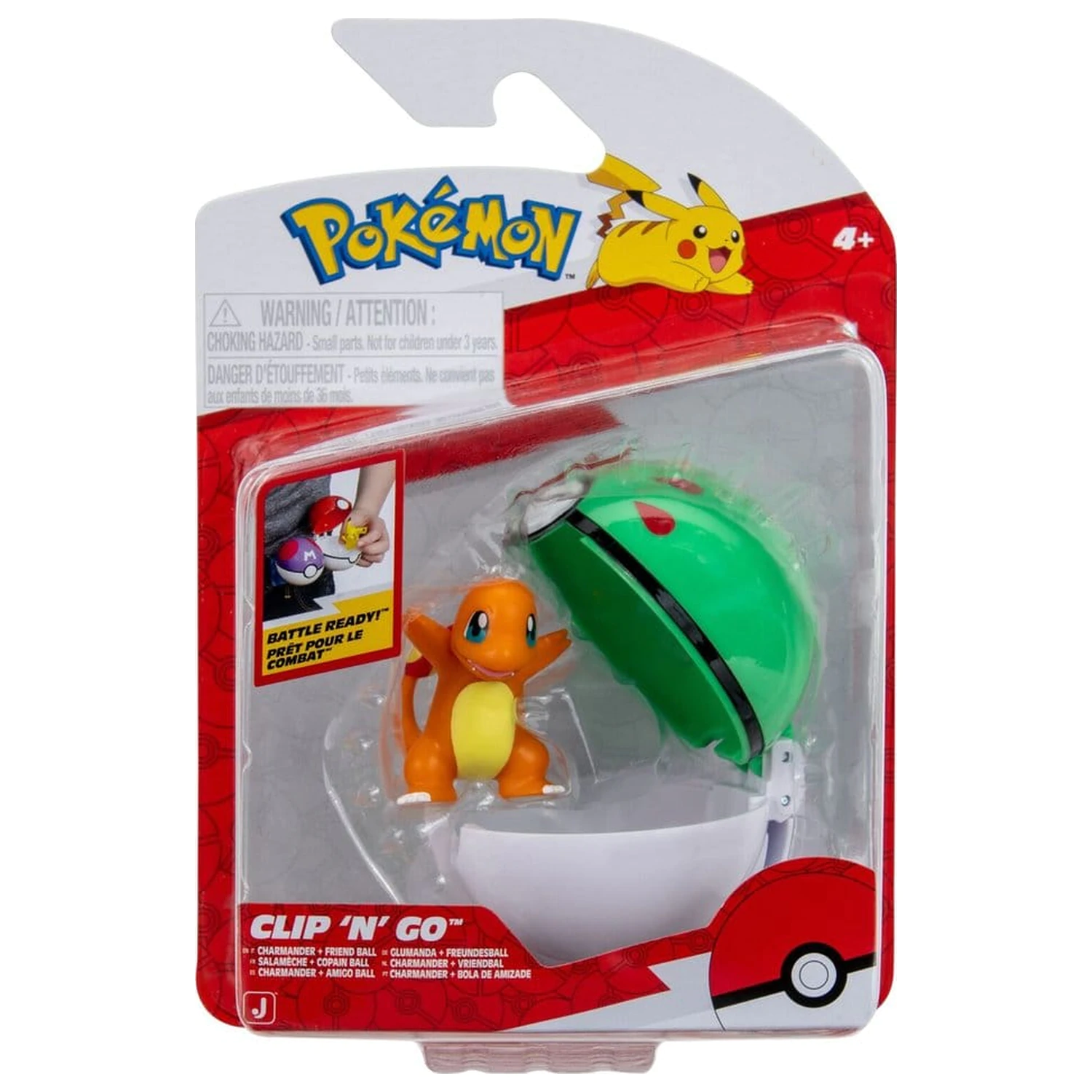 Pokémon Clip 'n' Go Figurina de Actiune Charmander & Friend Ball poza produsului