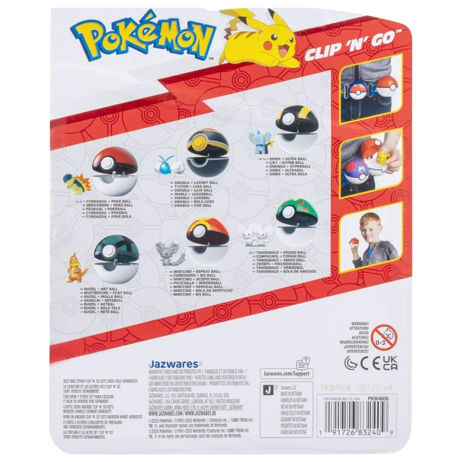 Pokémon Clip 'n' Go Figurina de acțiune Cyndaquil si Poké Ball poza produsului
