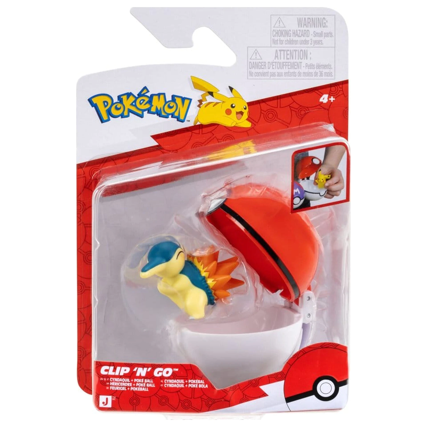 Pokémon Clip 'n' Go Figurina de acțiune Cyndaquil si Poké Ball poza produsului
