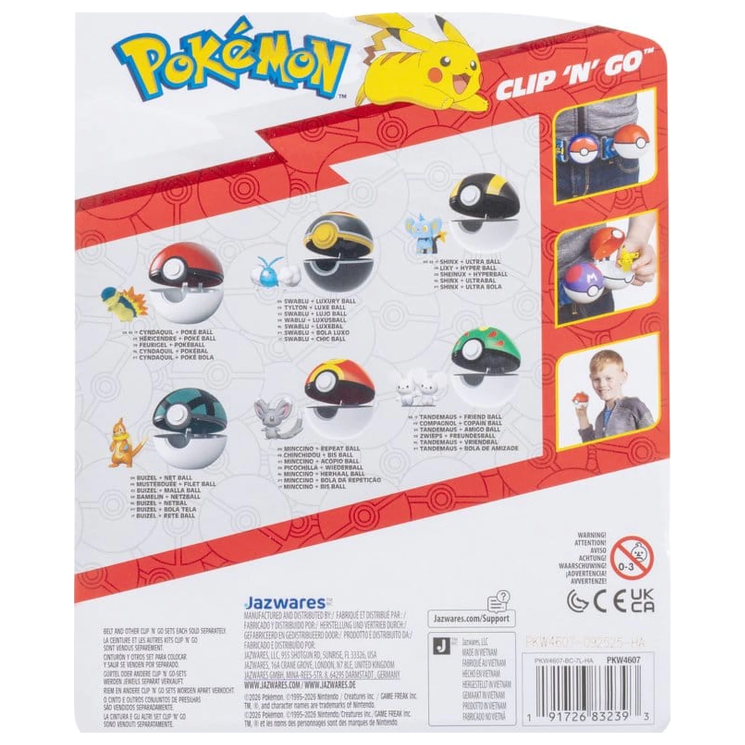 Pokémon Clip 'n' Go Figurina de Acțiune Shinx si Ultra Ball poza produsului