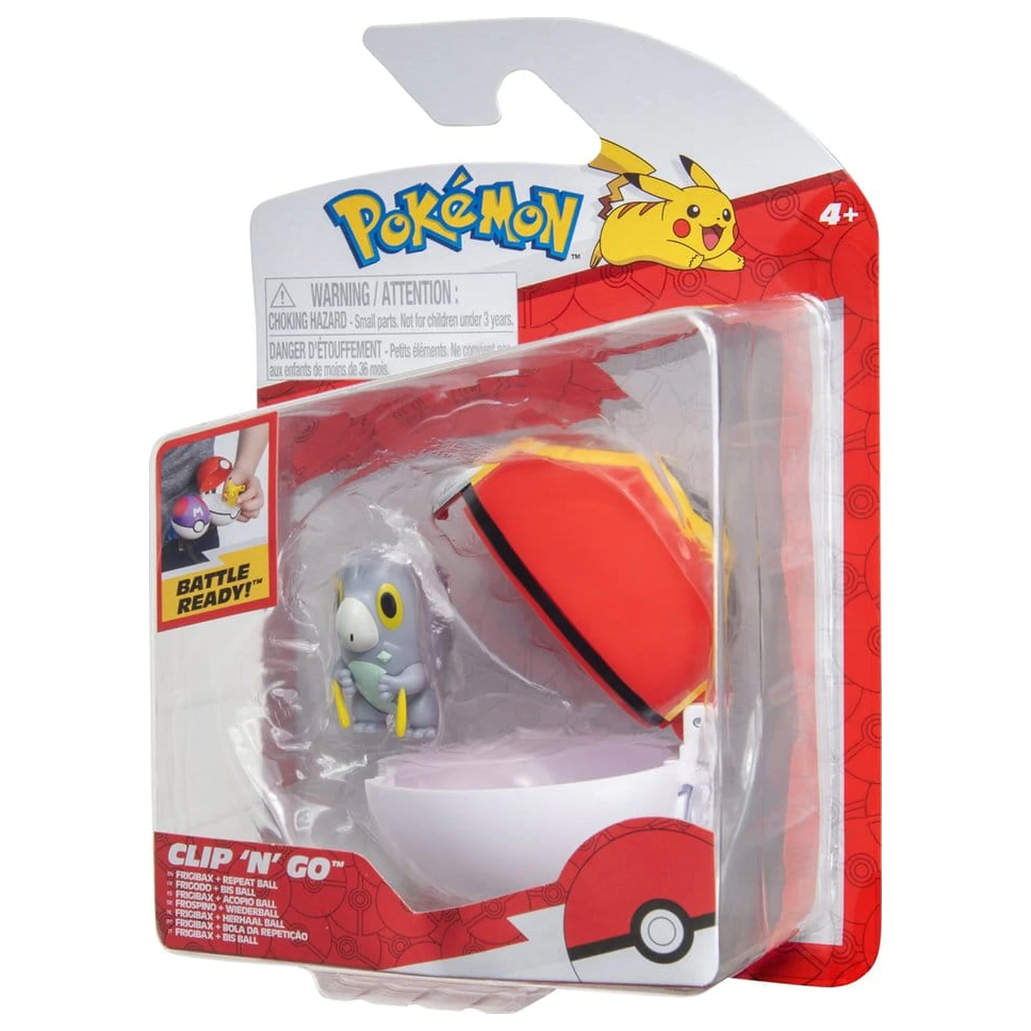 Pokémon Clip 'n' Go Action Figure Wave 21 Frigibax & Repeat Ball poza produsului