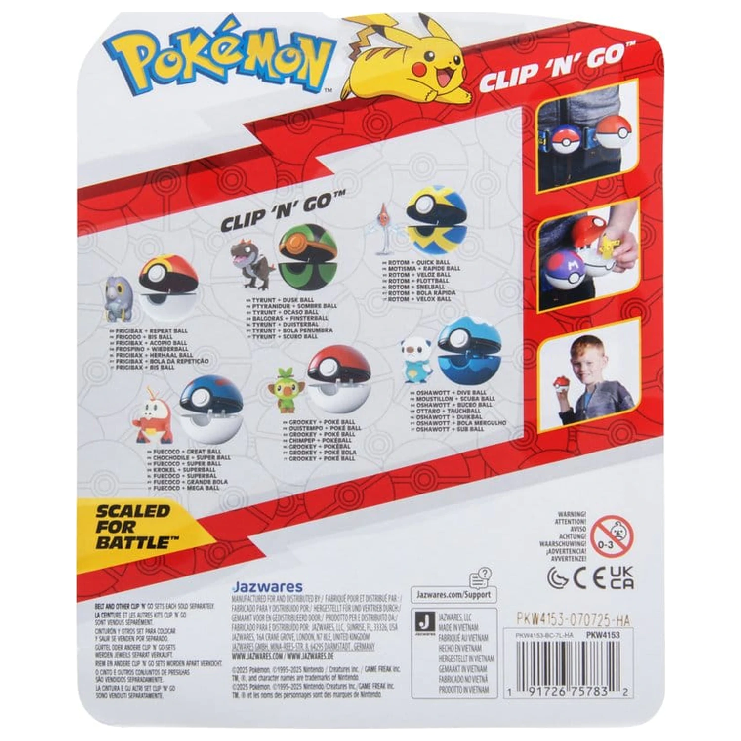 Pokémon Clip 'n' Go Action Figure Wave 21 Frigibax & Repeat Ball poza produsului