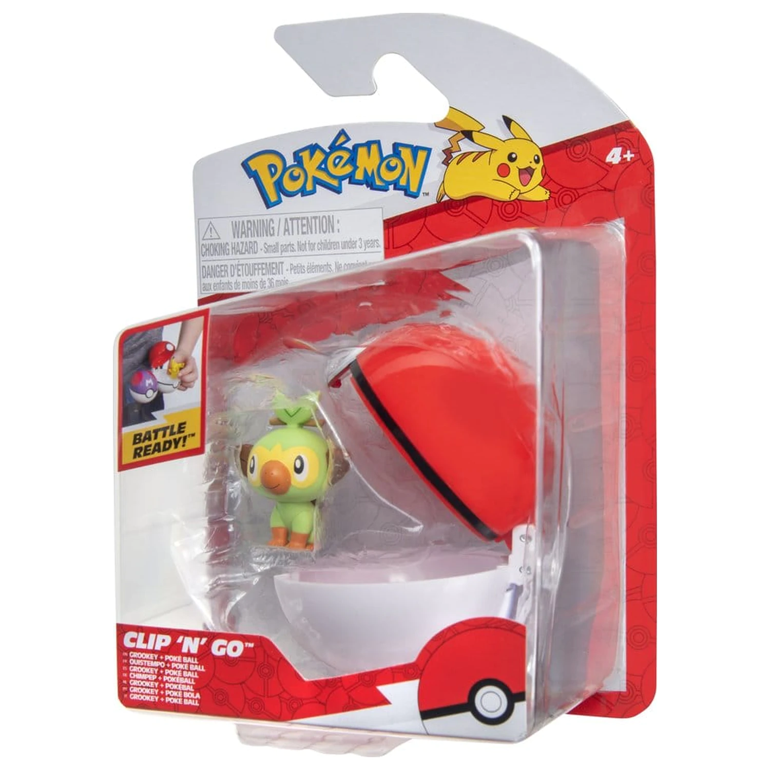 Pokémon Clip 'n' Go Figurina de actiune Wave 21 Grookey si Poké Ball poza produsului
