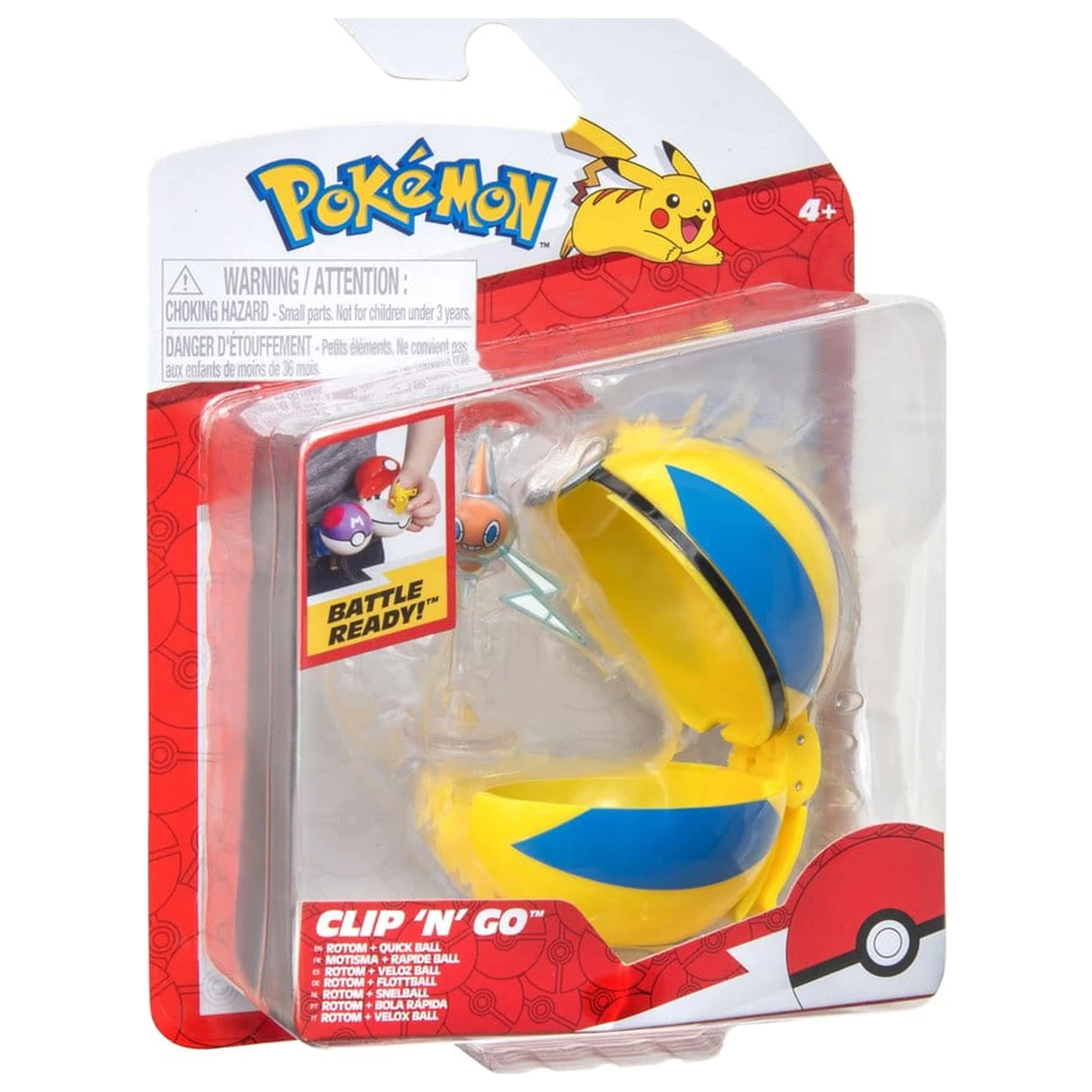 Pokémon Clip 'n' Go Figurina de acțiune Wave 21 Rotom & Quick Ball poza produsului