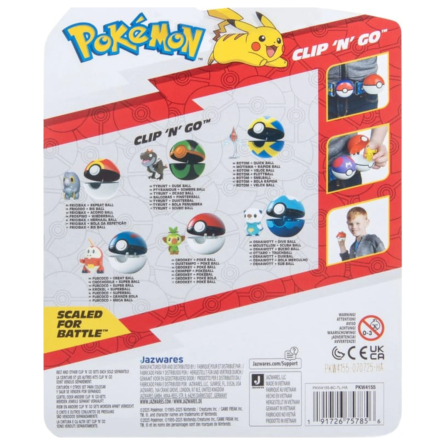 Pokémon Clip 'n' Go Figurina de acțiune Wave 21 Rotom & Quick Ball poza produsului