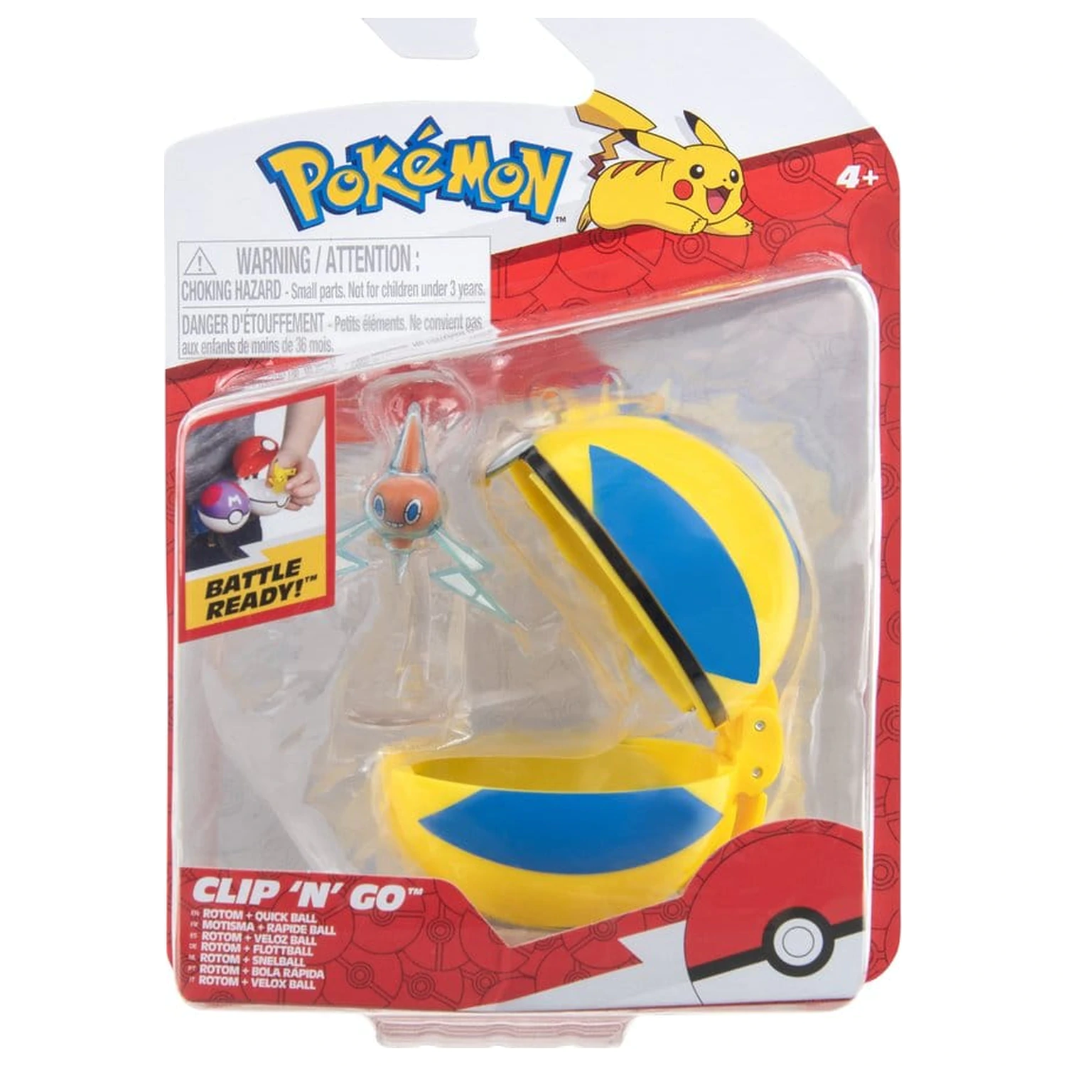 Pokémon Clip 'n' Go Figurina de acțiune Wave 21 Rotom & Quick Ball poza produsului