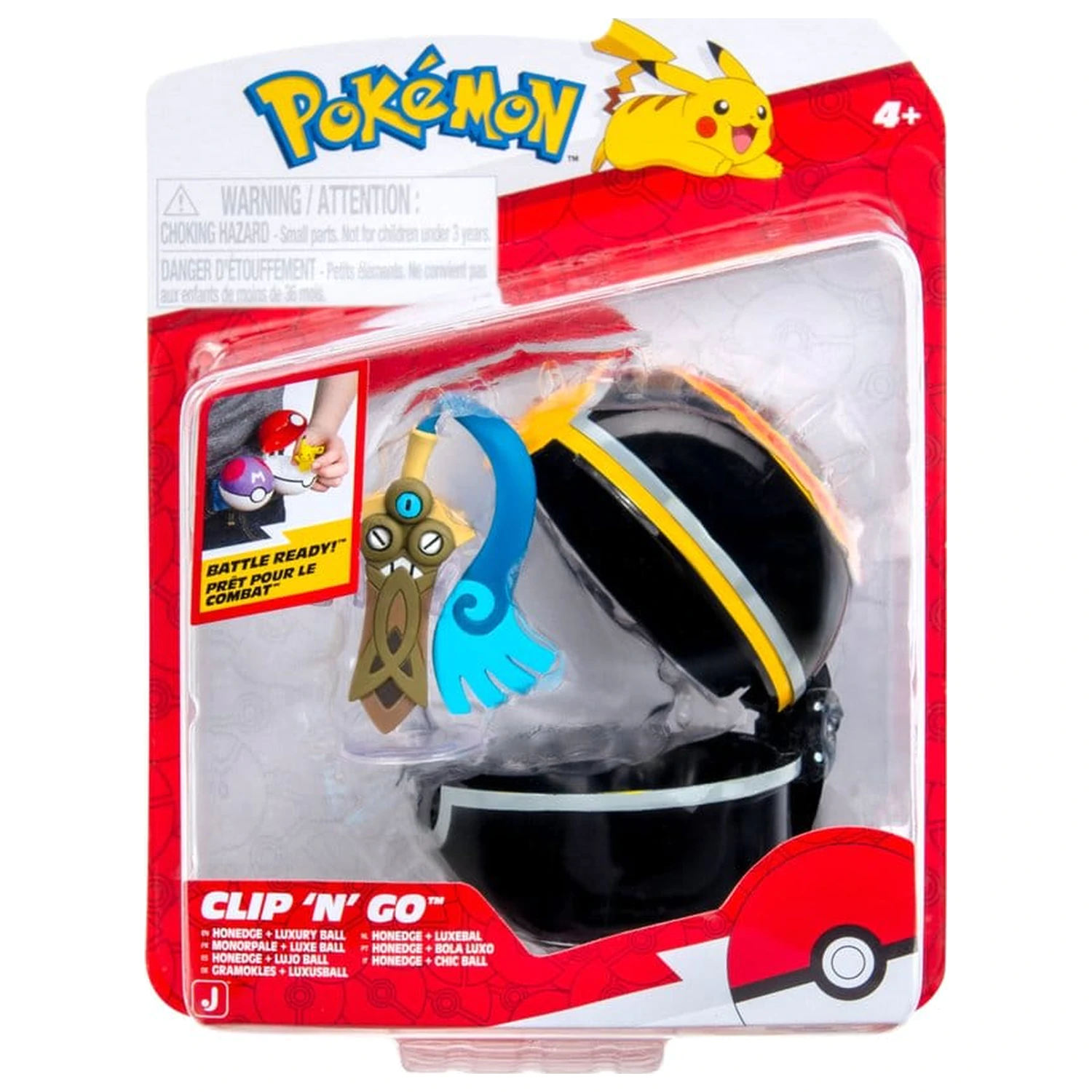 Pokémon Clip 'n' Go Figurina de Actiune Wave 22 Honedge & Luxury Ball poza produsului