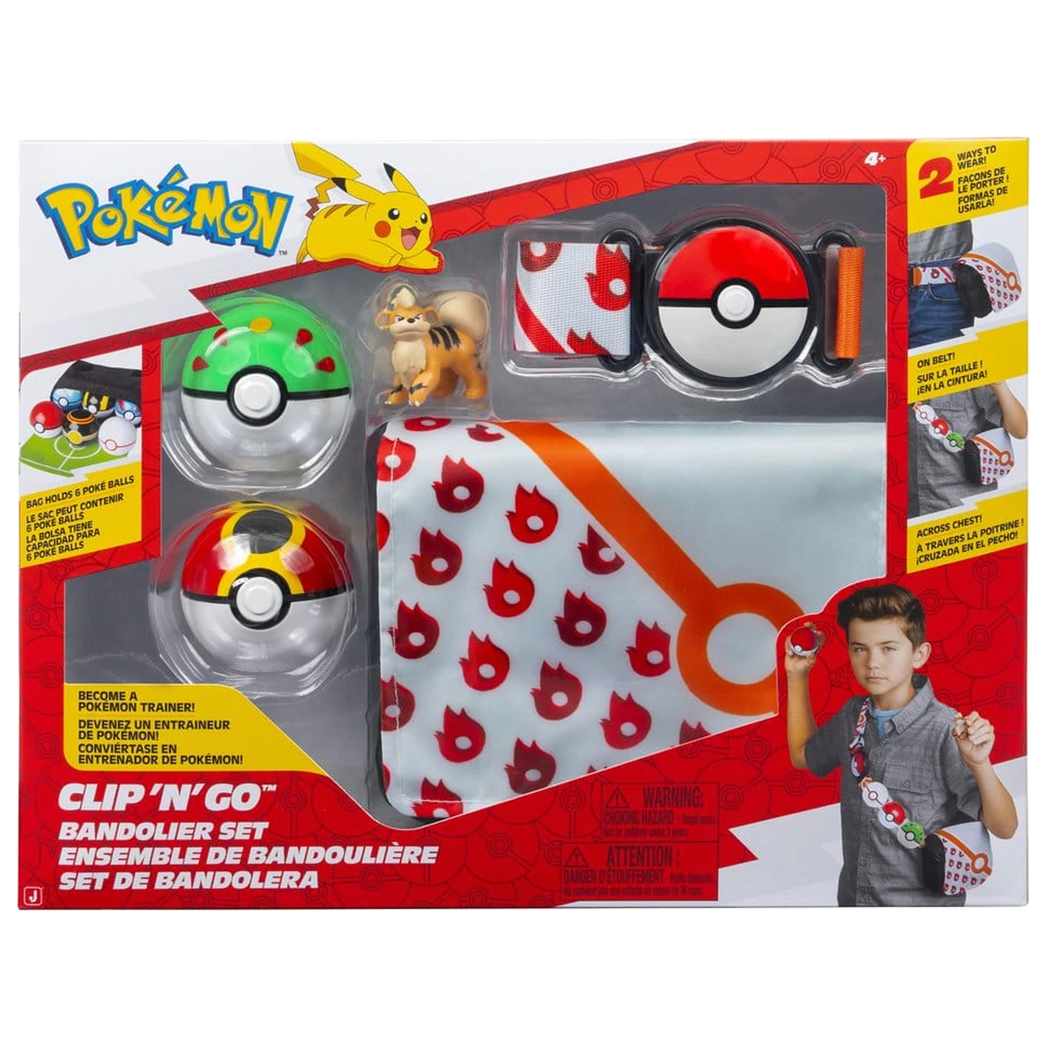 Pokémon Clip 'n' Go Bandolier Set Growlithe poza produsului