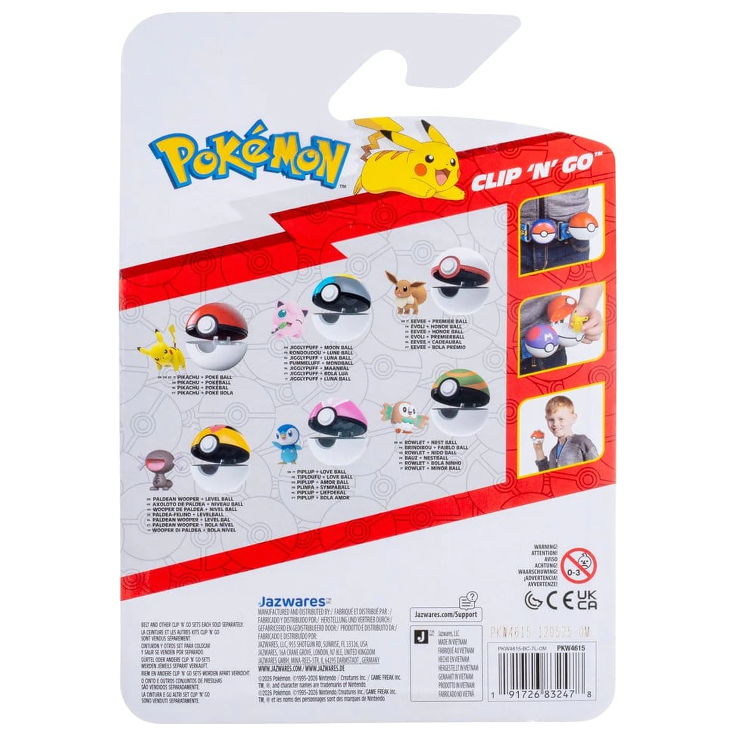 Pokémon Clip 'N' Go Eevee si Premier Ball poza produsului