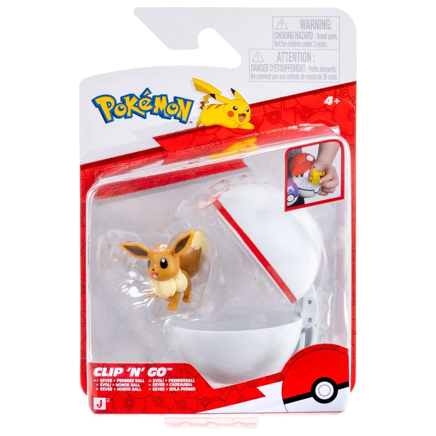Pokémon Clip 'N' Go Eevee si Premier Ball poza produsului