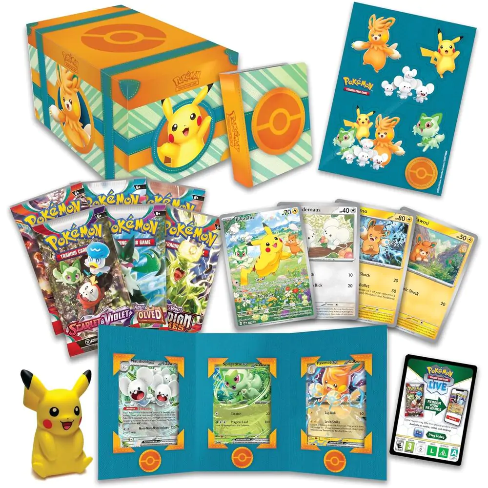 English Pokemon Collector Chest Padela Adventure geantă de joc de cărți poza produsului