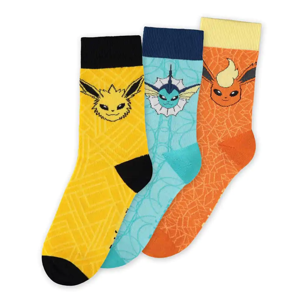 Pokémon Socks Set de 3 perechi Eevee Evolution 39-42 poza produsului