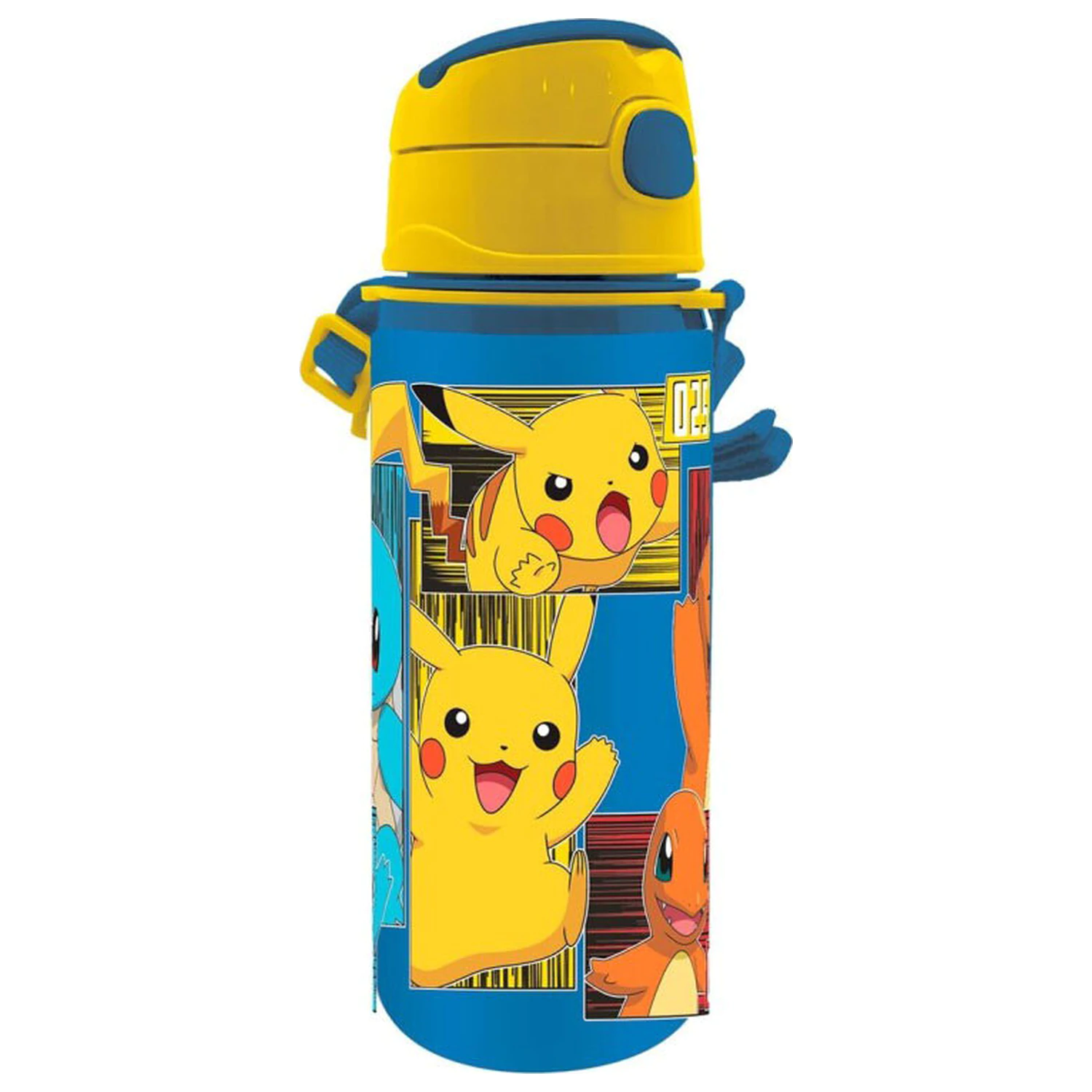 Pokémon Electric sticla de aluminiu cu pai și cu agățătoare 600 ml poza produsului