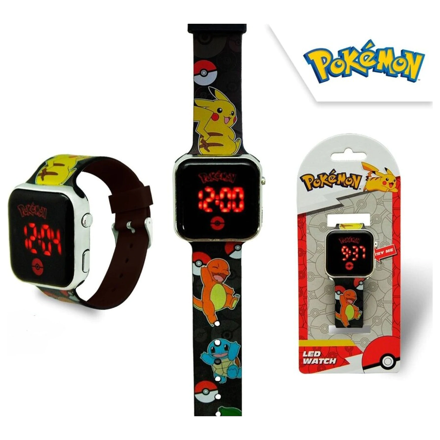 Pokémon Elements Ceas Digital cu LED-uri pentru Incheietura Mainii poza produsului
