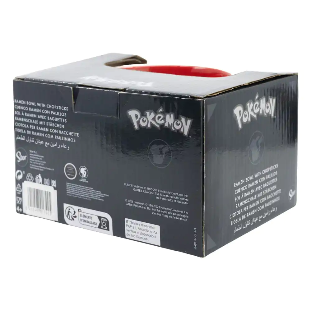 Bol de ramen Pokémon cu bețișoare de față poza produsului