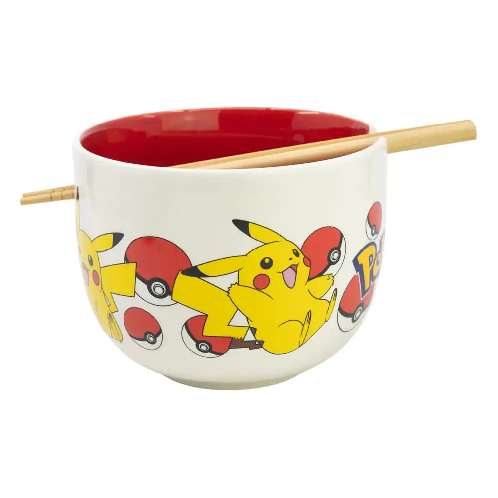 Bol de ramen Pokémon cu bețișoare de față poza produsului