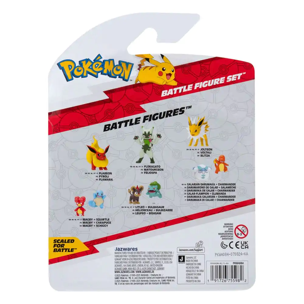 Set figurine de luptă Pokémon First Partner, pachet de 3 figurine Charmander, Trubbish & Poliwhirl poza produsului