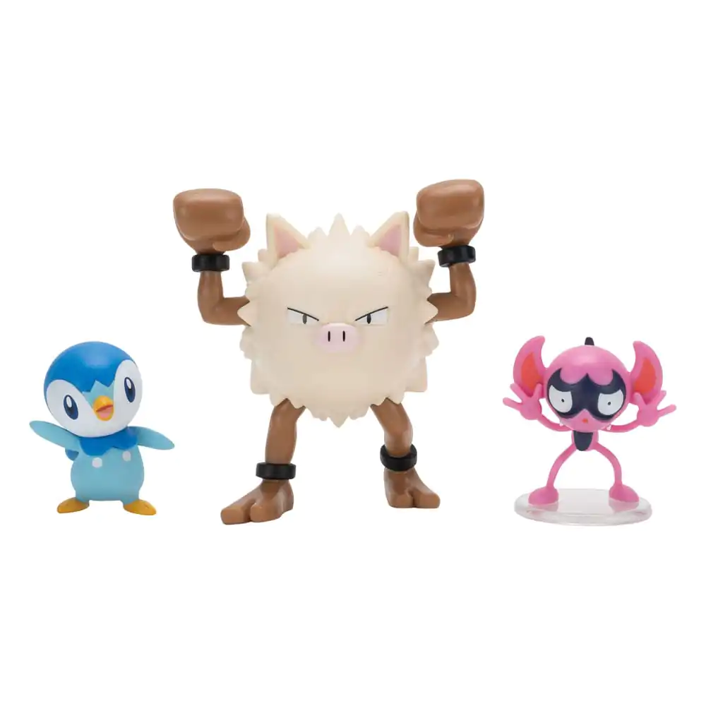 Set figurine de luptă Pokémon First Partner, set de 3 figurine Impidimp, Piplup & Primape poza produsului