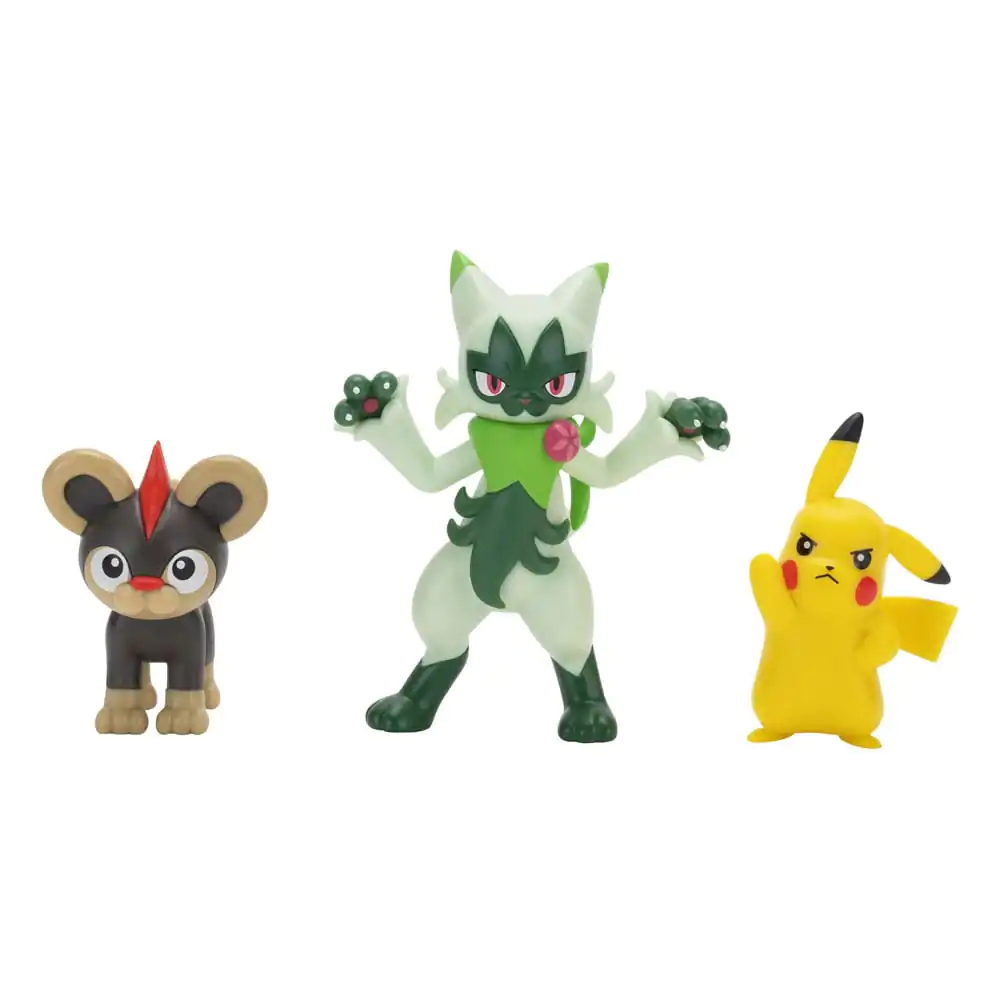 Set Figurina de Luptă Pokémon Primul Partener Set 3 figurine Litleo, Pikachu & Floragato poza produsului