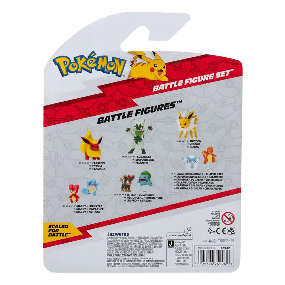 Pokémon First Partner Battle Figure Set Set de 3 figurine Magby, Pikachu & Gastly poza produsului