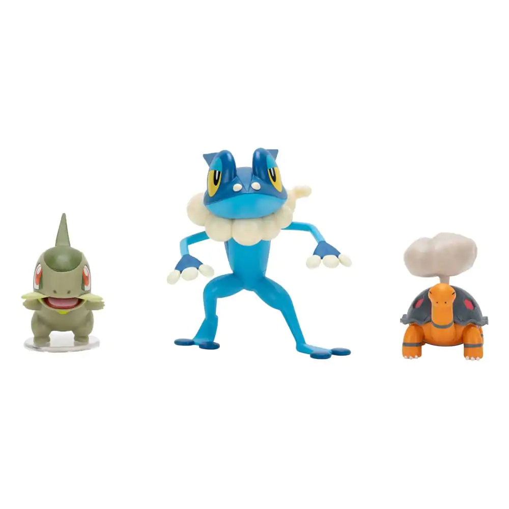 Pokémon First Partner Battle Figure Set Set figurine 3 buc. Torkoal, Axew & Frogadier poza produsului